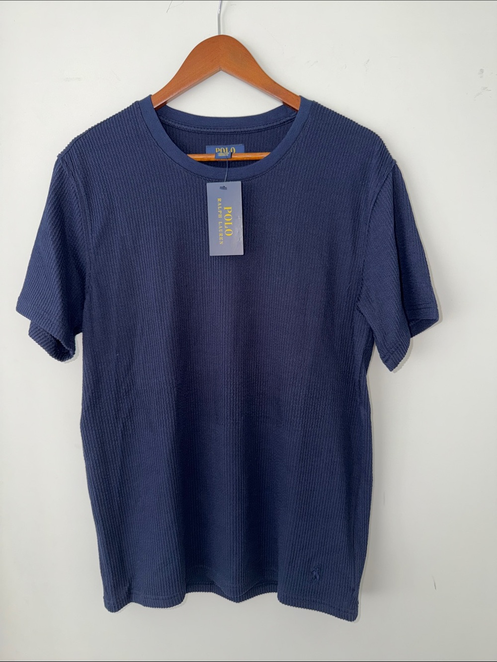 Polo Ralph Lauren Men's Navy Waffle Short Sleeve Tee NEW